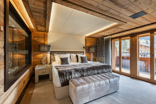 Bedroom with a Balcony & Views, Three Bedroom Residence, Ultima Gstaad