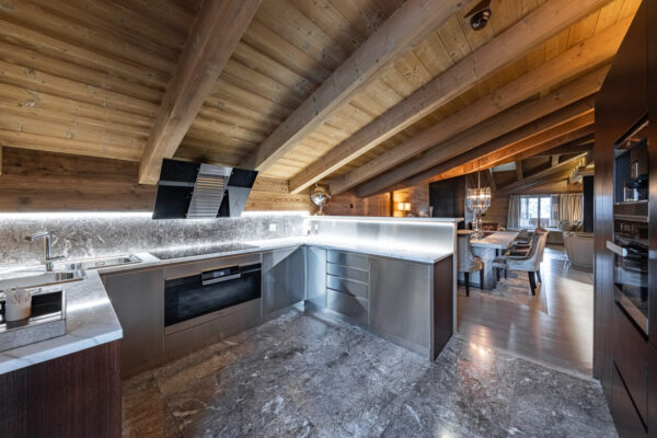 Kitchen and Dining Area, Perfect for Private Chef Catering, Presidential Suite, Ultima Gstaad